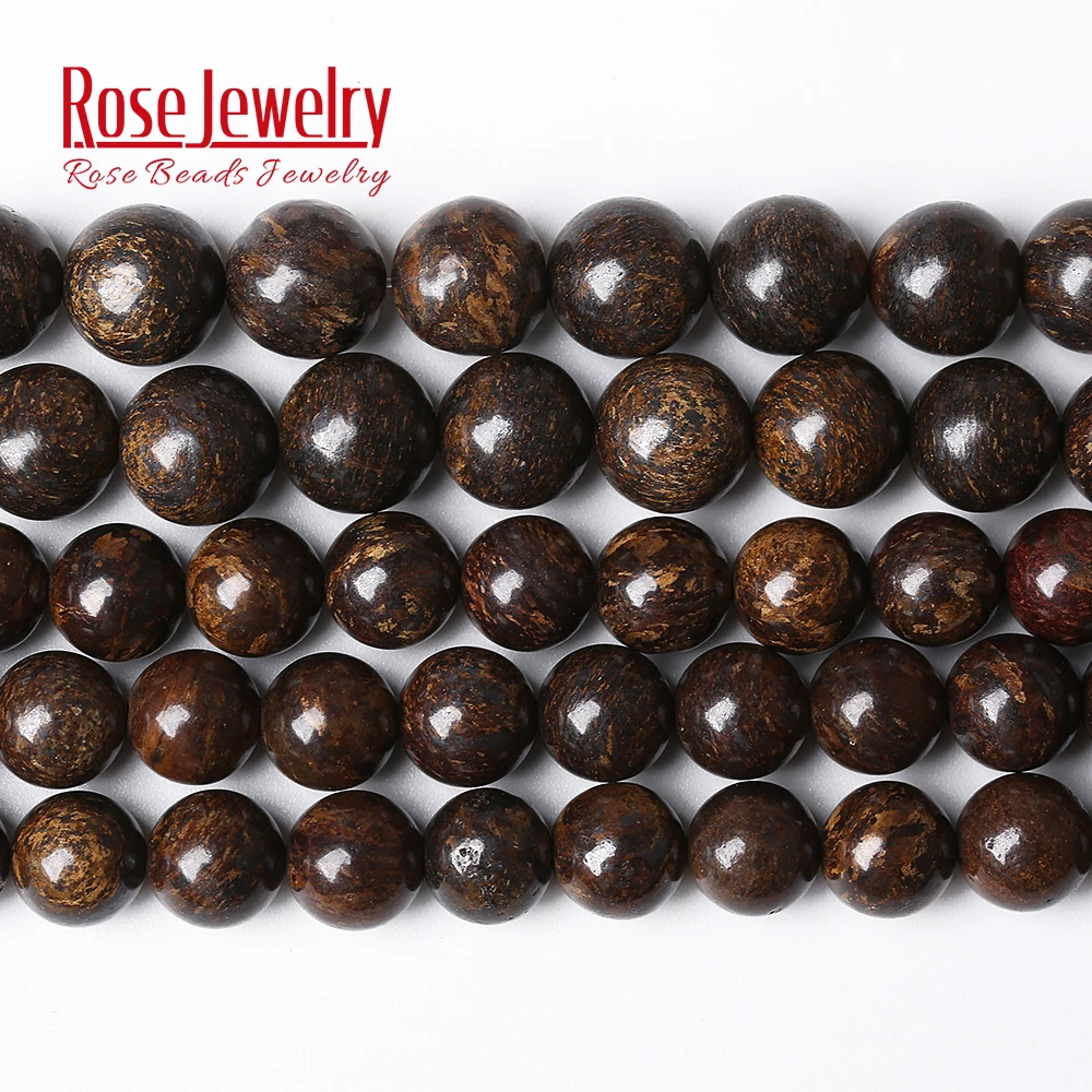 Factory Price Natural Stone Bronzite Round Loose Beads 15\