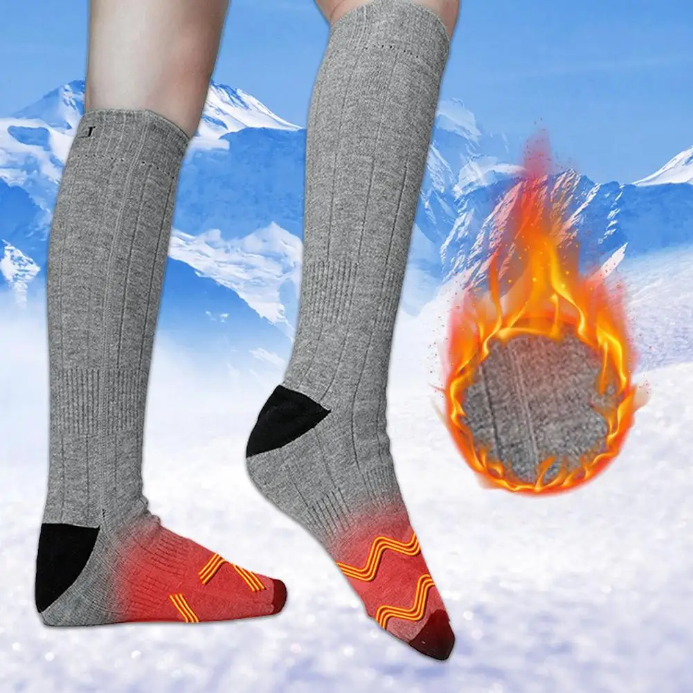 

4000mah Unisex Rechargeable Electric Heating Socks Winter Heated Socks 3 Modes Outdoor Hiking Climbing Usb Warm Foot Warmer Sock