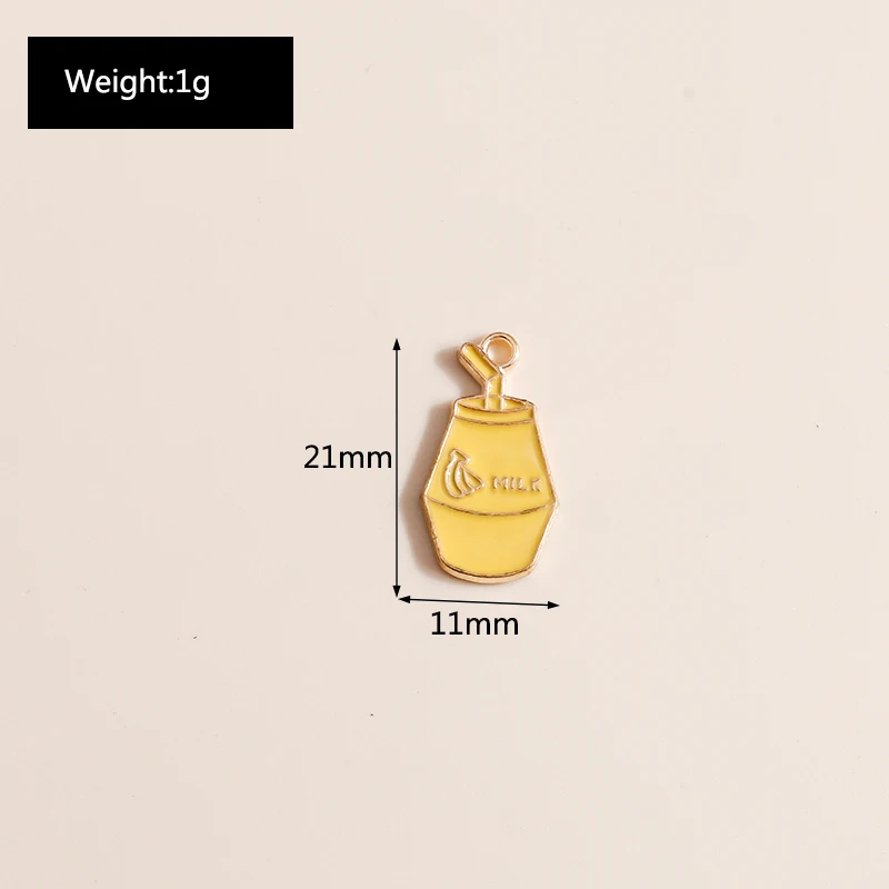 Leslie 10 Stück Emaille süße Essen Trinken Eis Kuchen Saft Cola Charms Anhänger für Halsketten DIY Schmuckherstellung Zubehör – Detail 17