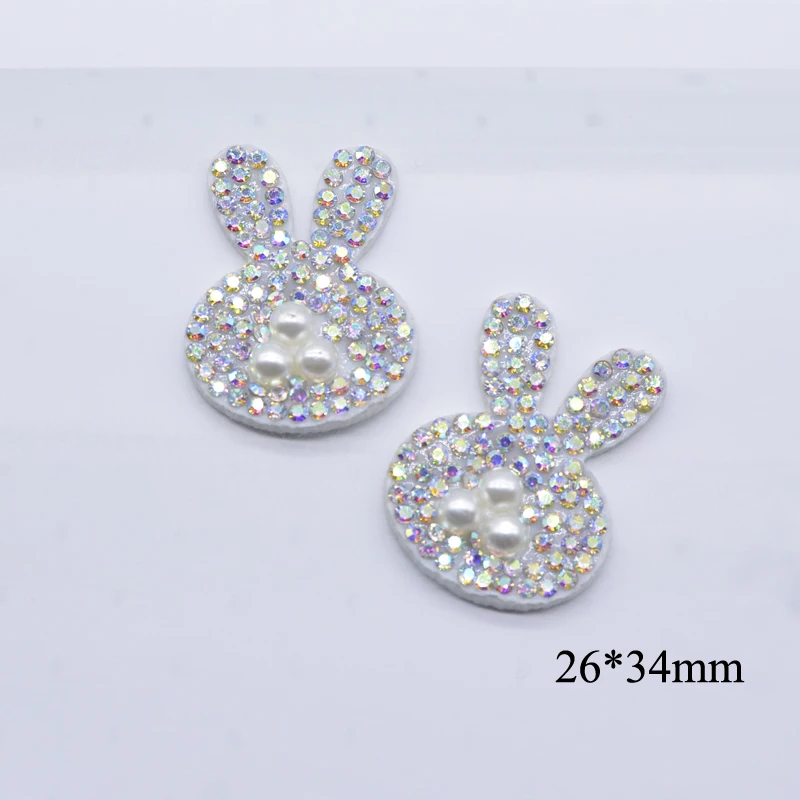 15 Pz/lotto Star Mouse Coniglio Orso Imbottito Strass e Perle Applique per Vestiti FAI DA TE Cappello Scarpe Copricapi Arco Decor Accessori L83