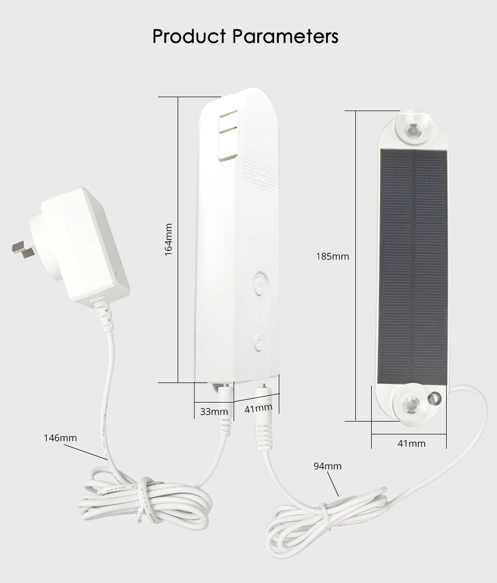 Smart Bluetooth motor US/AU/EU standard ball chain motor with solar panel roller shades Drive motor Roman zebra Blind gear motor