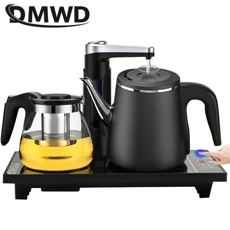 DMWD Household Electric Kettle Automatic Pump Water Machine Tea Maker Heating Pot Set Boiler Drinking Dispenser Auto-off 220V