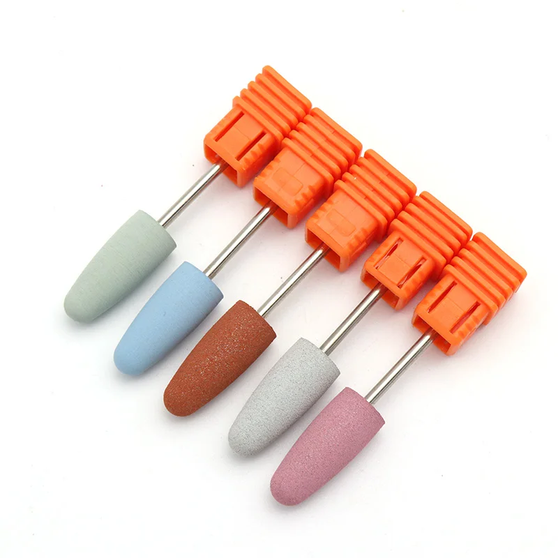 1pc Rubber 2.35mm Shank Nail Grinding Head Milling Manicure Cutter for Pedicure Machine Sander Drill Bit Polishing Electric Tool
