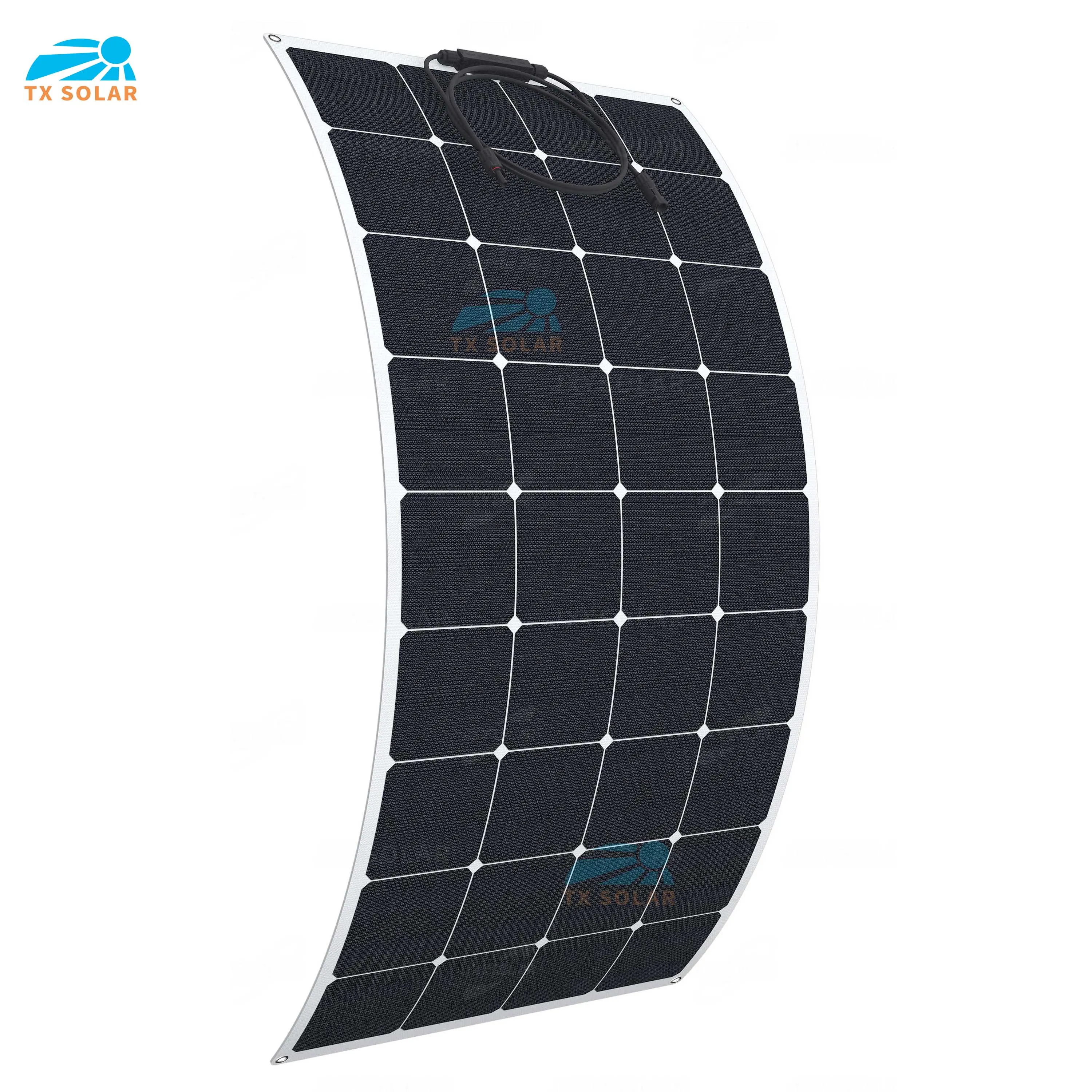 24% High efficiency Sunpower ETFE 20W-200W Flexible Solar Panels The 12 v battery solar panels