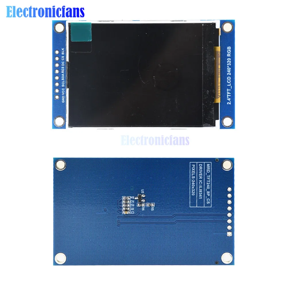 Imagem -06 - Display Lcd Tft de Tela Colorida Unidades sem Painel de Toque Bits 240x320 Ili9341 Driver Spi Módulo de Porta Serial 2.