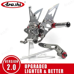 Arashi For SUZUKI GSXR 600 750 2006 - 2022 CNC Rearset Adjustable Footrests Foot Pegs Footrest GSX-R GSXR 600 750 2007 2008 2009