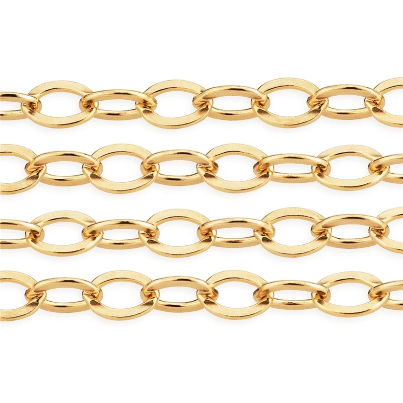 Real 14K Gold Filled Flat Cable Chain Necklace 1.3MM Chain Necklace Gold jewelry Minimalist Gold Filled Women Jewelry