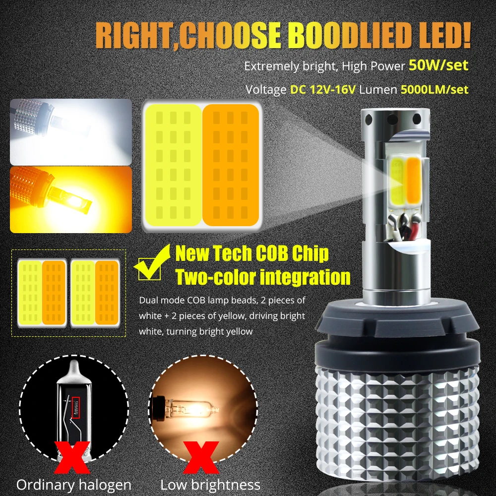 Daytime Running Light Turn Signal 1156 7440 7443 3157 3156 Socket DRL LED Lamps For Car Auto White Driving Yellow Turn Lights