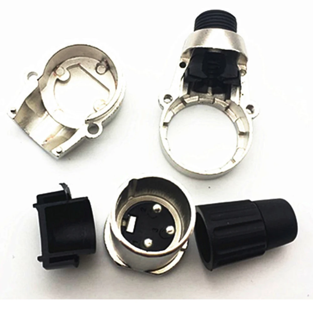 Right angle 90 Degree XLR 3pin jack socket for DMX512 Signal cable