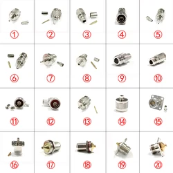 1PC N Type Male Female RF Connector For RG316 RG58 RG402 RG405 RG8 Cable Straight Right Angle Adapter NEW