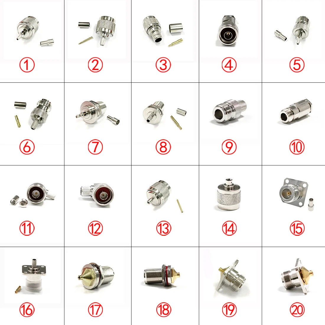 1PC N Type Male Female RF Connector For RG316 RG58 RG402 RG405 RG8 Cable Straight Right Angle Adapter NEW