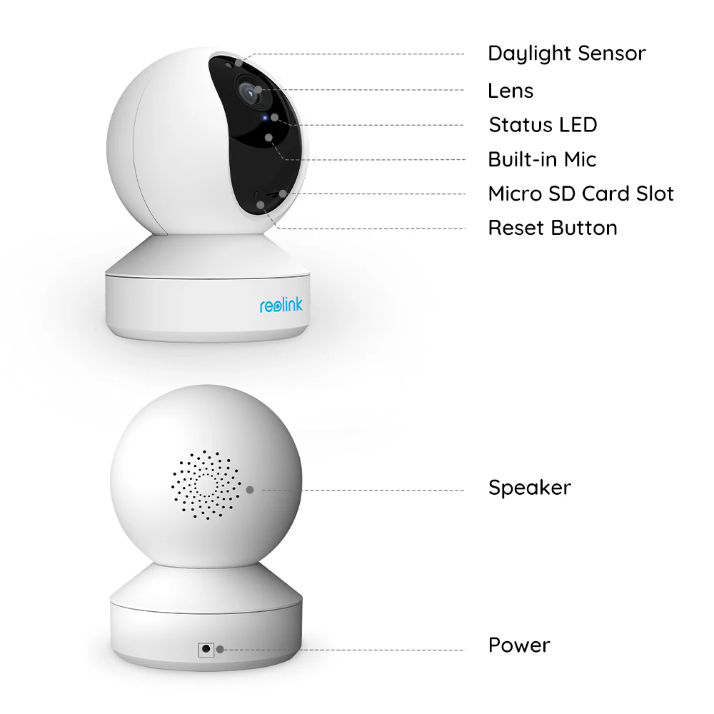 Imagem -02 - Reolink-câmera ip e1 Pro 4mp hd Pan Tilt Monitor do Bebê 2.4g 5ghz Wi-fi Humano Detectar Segurança em Casa Interior