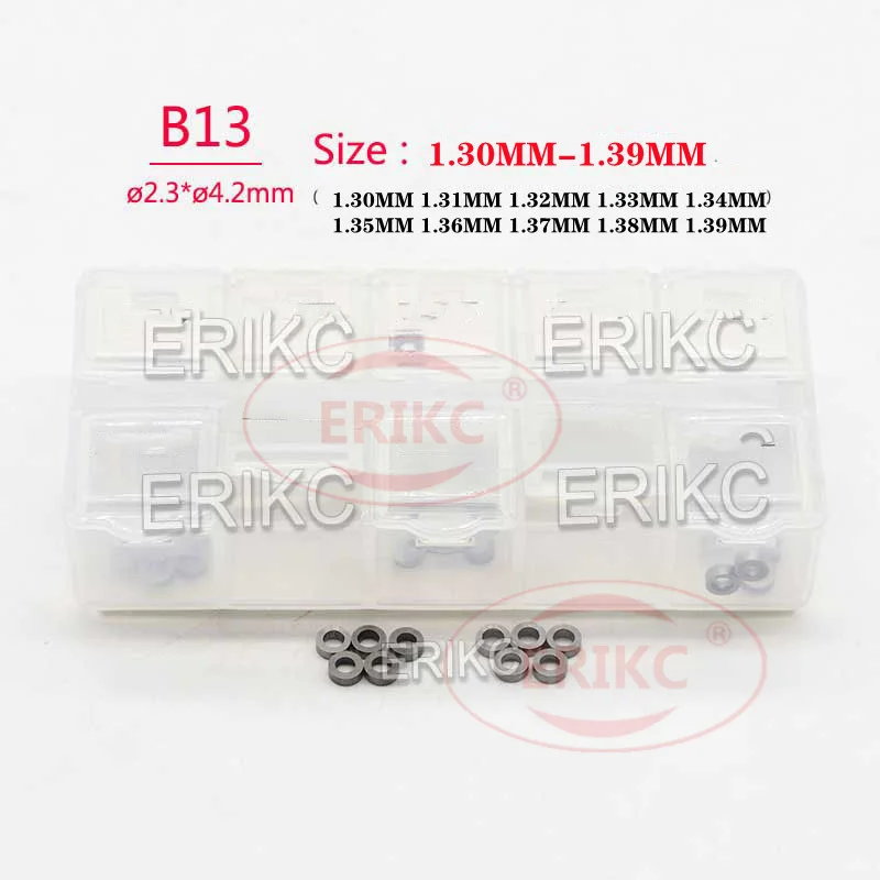 

ERIKC B13 SIZE 1.30 MM-1.39 MM Copper Washer Shim Flat Ring Gasket Rings Seal Plain Spacer Washers Fastener300 PCS /Box 1.30MM