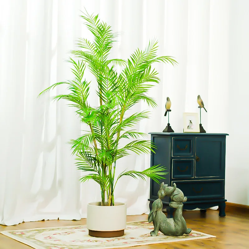 

Large Artificial Palm Tree, Tropical Plant Branch, Potted Plastic, False Leaf, Family Garden, Living Room, Office Decoration