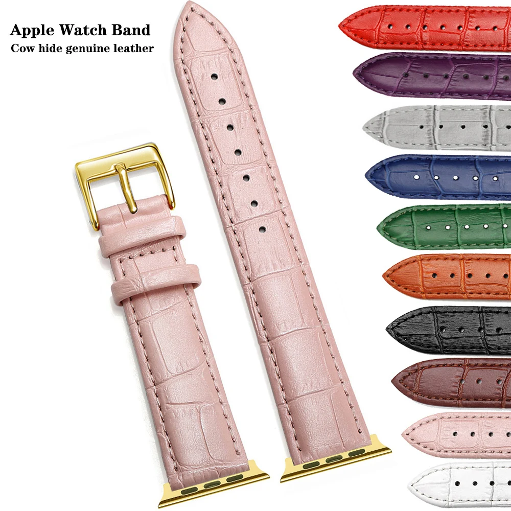 Leather Band for Apple Watch Strap iWatch Watchband for  Series 5/3 Sport Bracelet 42mm 38mm Strap For iwatch 6 4 SE Band