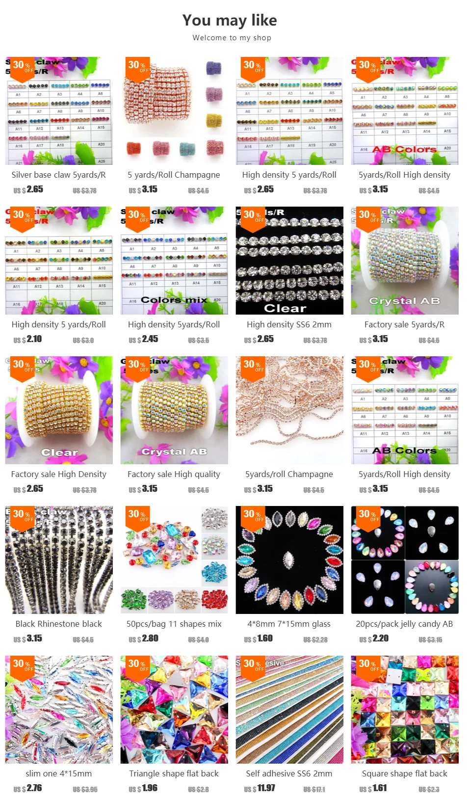 Hochdichte silberfarbene AB-Farben SS6 2mm SS8 2,5mm SS10 2,8mm SS12 3mm Kristallglas-Strass-Kettenband zum Aufnähen oder Aufkleben – Detail 1