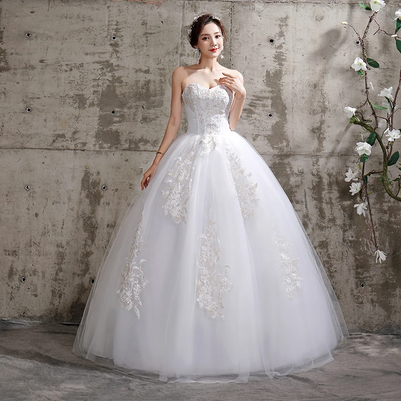 Sexry Wedding Dresses 2020 New Bride Lace Up Wedding Dress Dreamy Bridal Luxury Dresses Plus Size Vestido De Noiva Bal Gowns