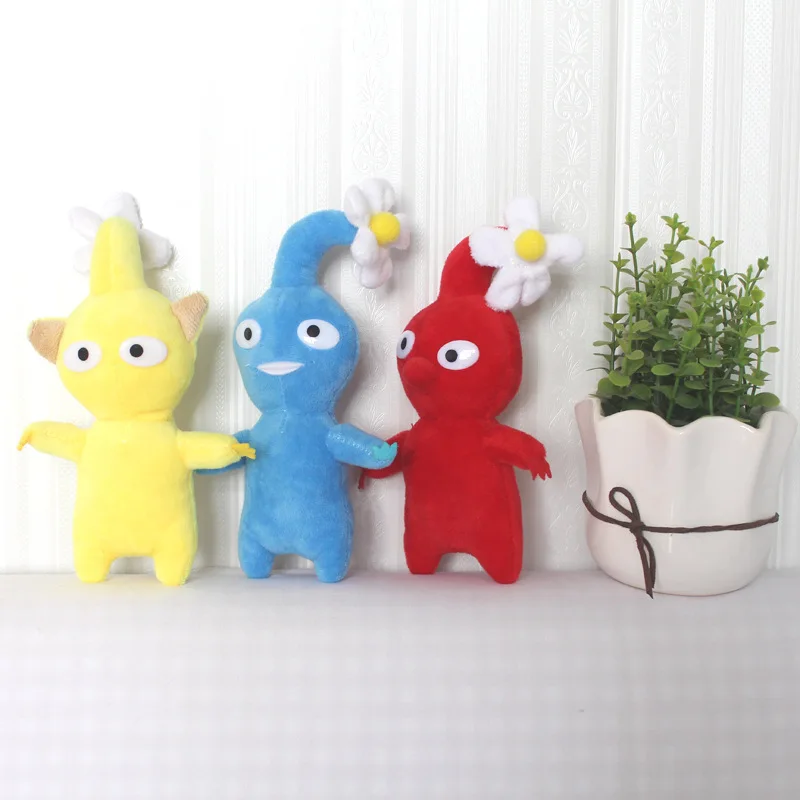 5pcs/set Pikmin Stuffed Plush Toys Flower Bud Leaf Plush Doll Cartoon Plush For Gift
