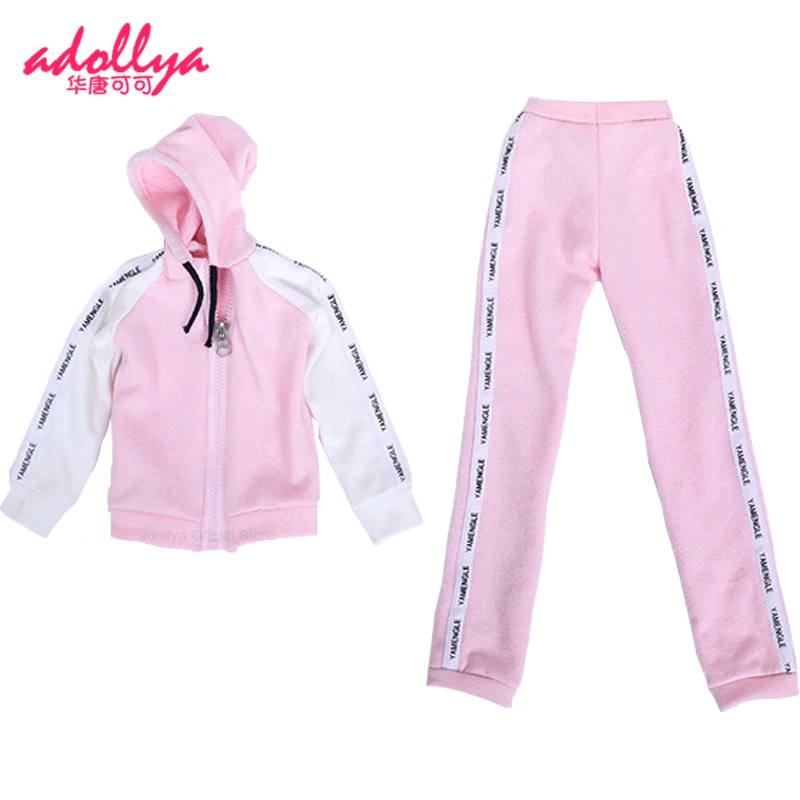 Adollya BJD Doll Accessories Sportswear Clothes for Doll 60cm White Yellow Pink Clothes Suit Suitable for 1/3 Dolls