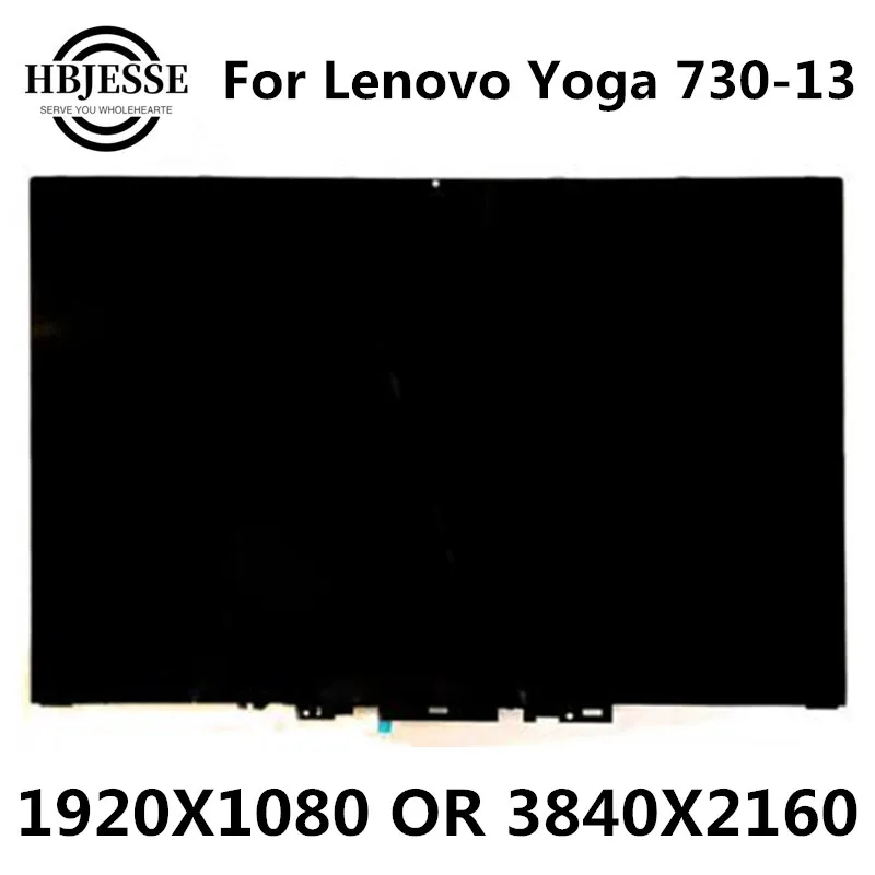 

13inch For lenovo YOGA 730-13 LCD Screen Touch Digitizer Assembly Yoga 730 13 YOGA 730-13IKB FHD OR UHD with frame bezel