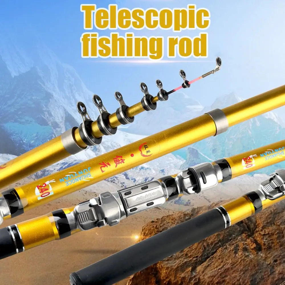 

1.5m,1.8m 2.1m 2.4m 2.7m 3m Carbon Material Sea Pole Telescopic fishing rod Hard tail/soft tail Pen Pole Retractable