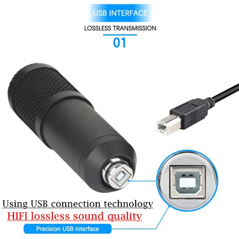 Metall USB Kondensator Aufnahme Mikrofon Für Laptop Windows Nieren Studio Aufnahme Gesang Voice Over, YouTube Webcast Karaoke