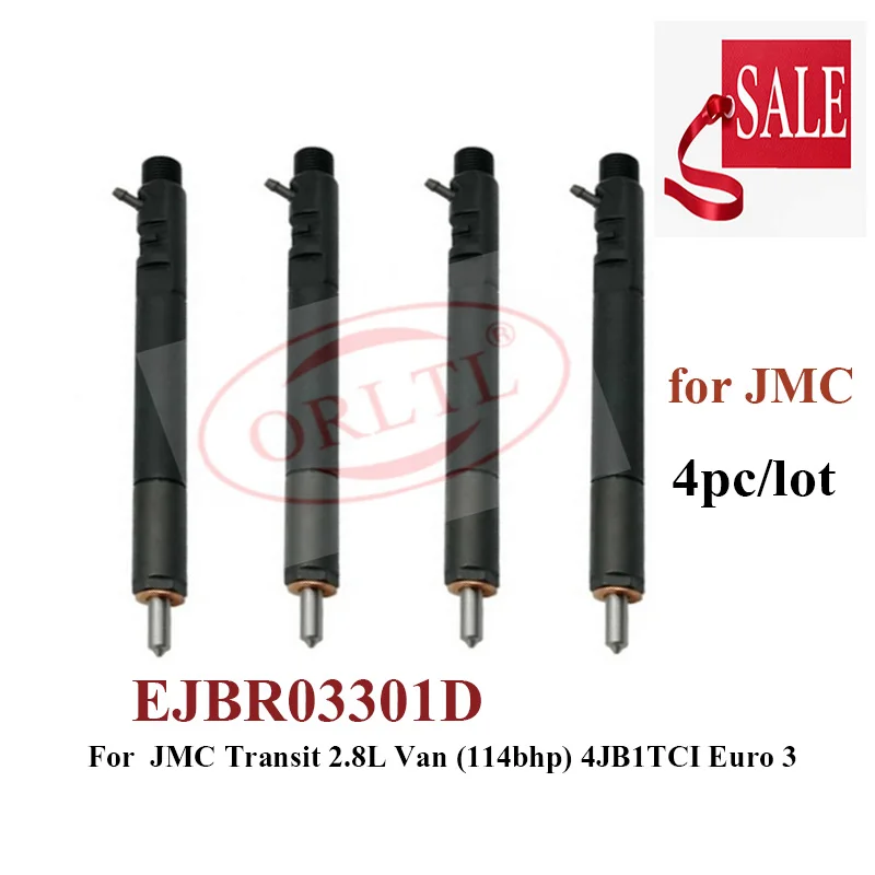 

4PC ejbr03301d EJBR03301D 3301D Injector Nozzle L163PBD VALVE 9308-622B FOR JMC Euro 3 Transit 2.8L Van (114bhp) 4JB1TCI