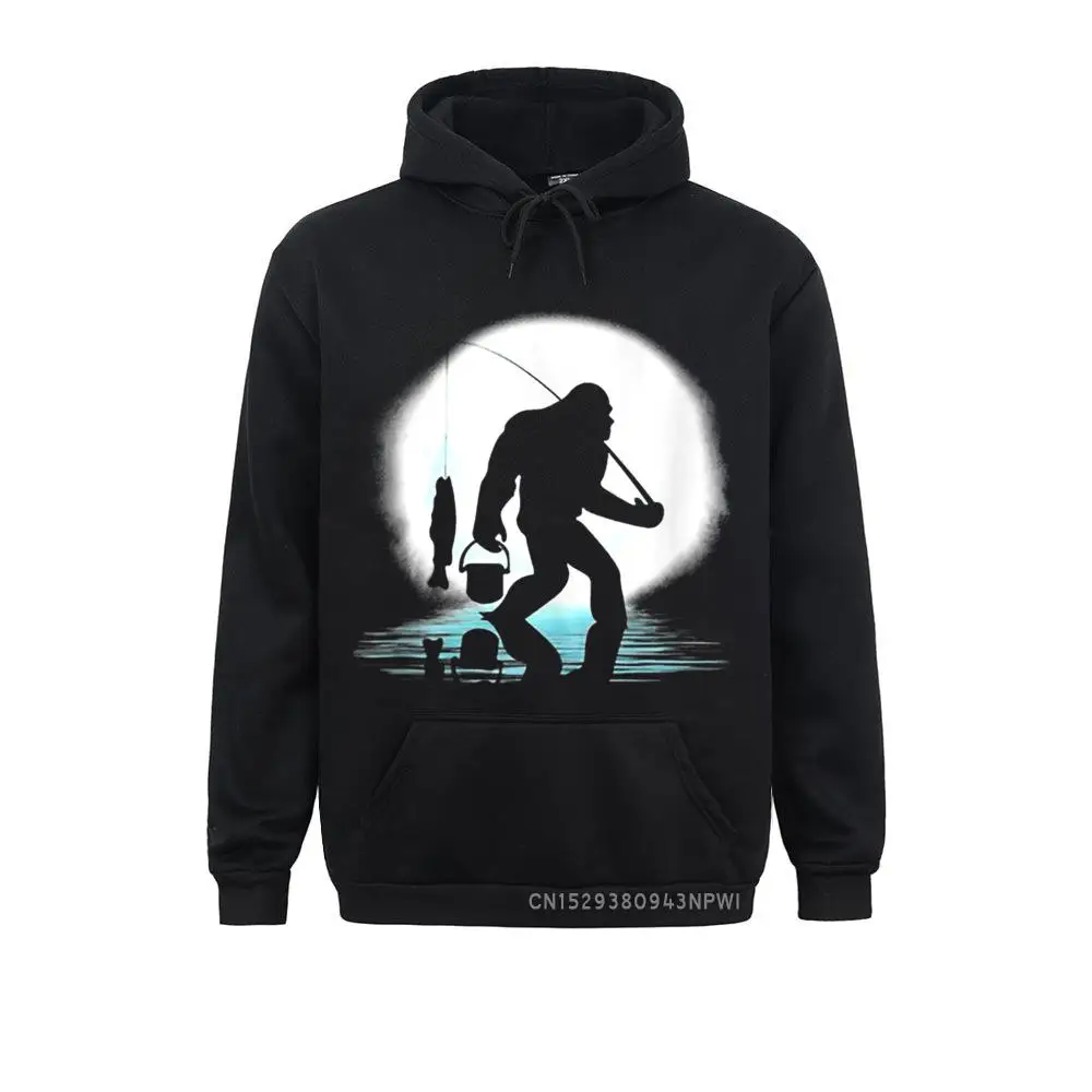 

Bigfoot Fishin Funny Sasquatch And Fish Night Fishin Prevalent Women's Sweatshirts Novelty Hoodies Fitness Hoods Winter