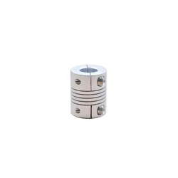 LINK CNC aluminium alloy  Stepper Motor Flexible Coupling silver diameter 20mm length 25mm Shaft Coupler clamp