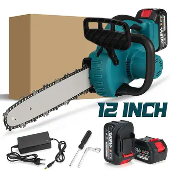 12 Inch 5000W Draadloze Elektrische Kettingzaag Tuin Houtbewerking Power Tool Borstelloze Motor Hout Cutter Voor Makita 18V batterij