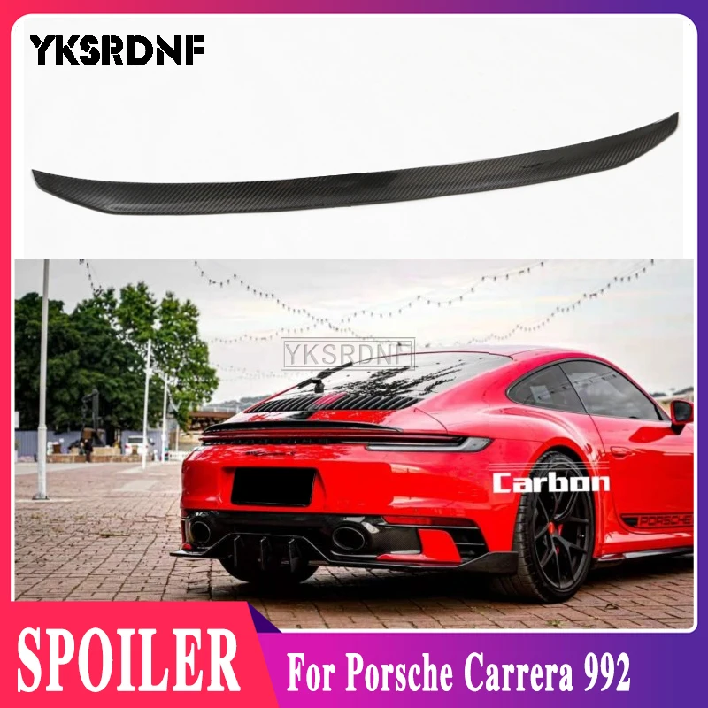 

YKSRDNF для 2019 2020 Porsche Carrera 992 спойлер из углеродного волокна задняя губа задний спойлер багажник загрузки крыла украшение автомобиля