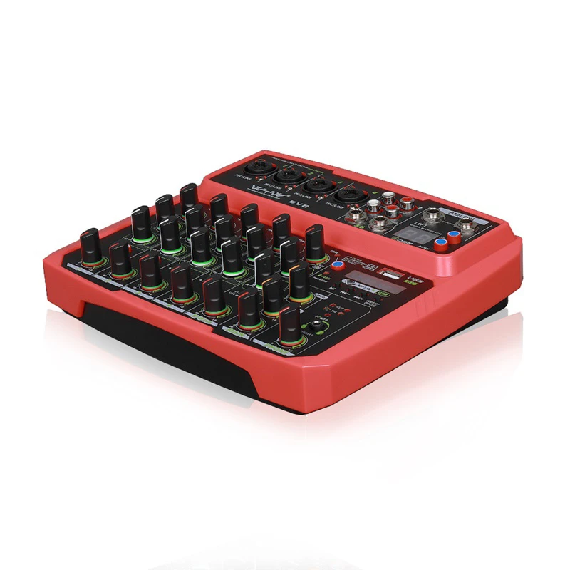 Scheda audio Bluetooth della città della CELLA Mixer a 6 canali Home Stage USB piccolo Mixer strumento microfono auricolare a disco U disponibile