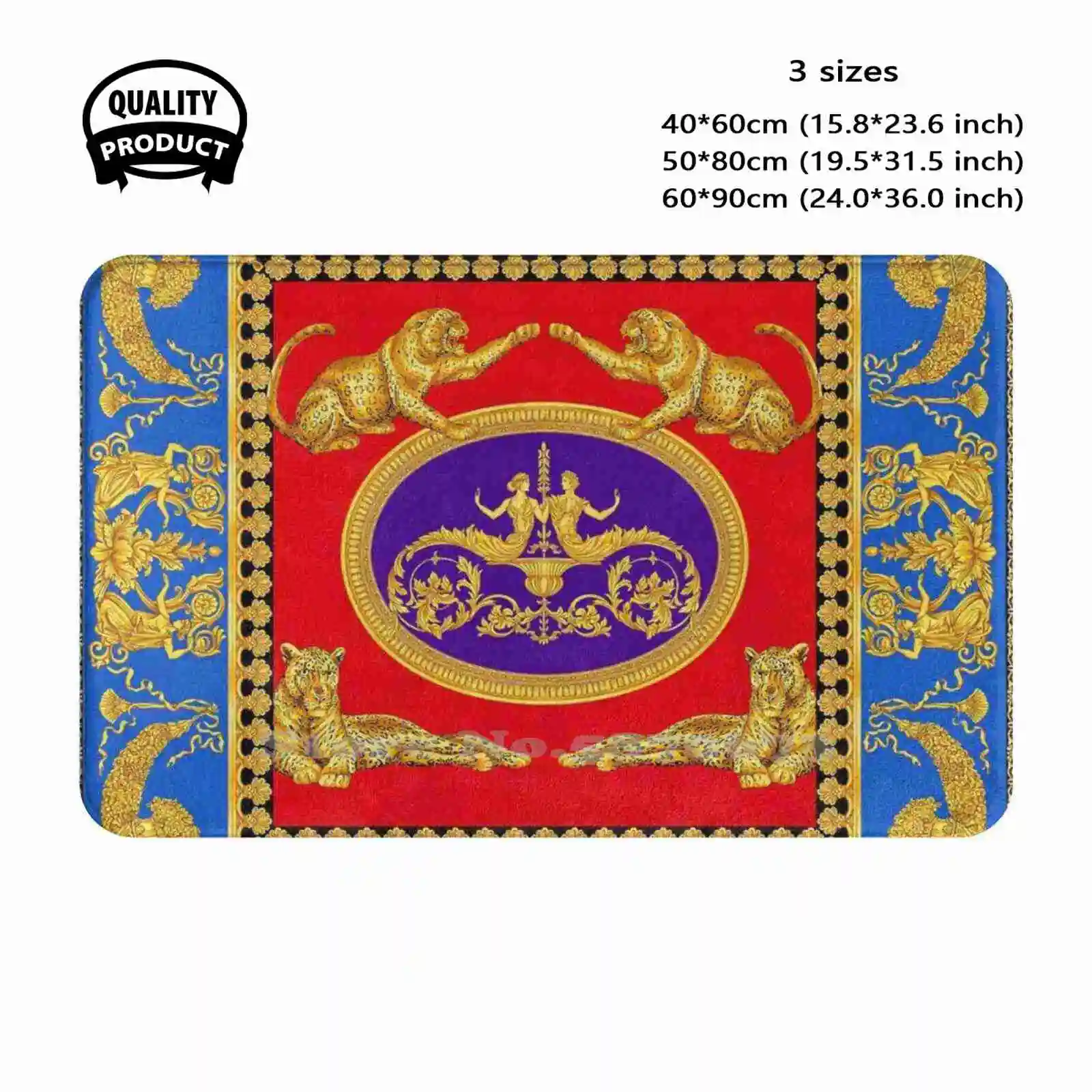 Baroque 2018 Collection Pre Fall 23 Soft Cushion Home Carpet Door Mat Car Rug Baroque Luxury Designer High End Gold Famous