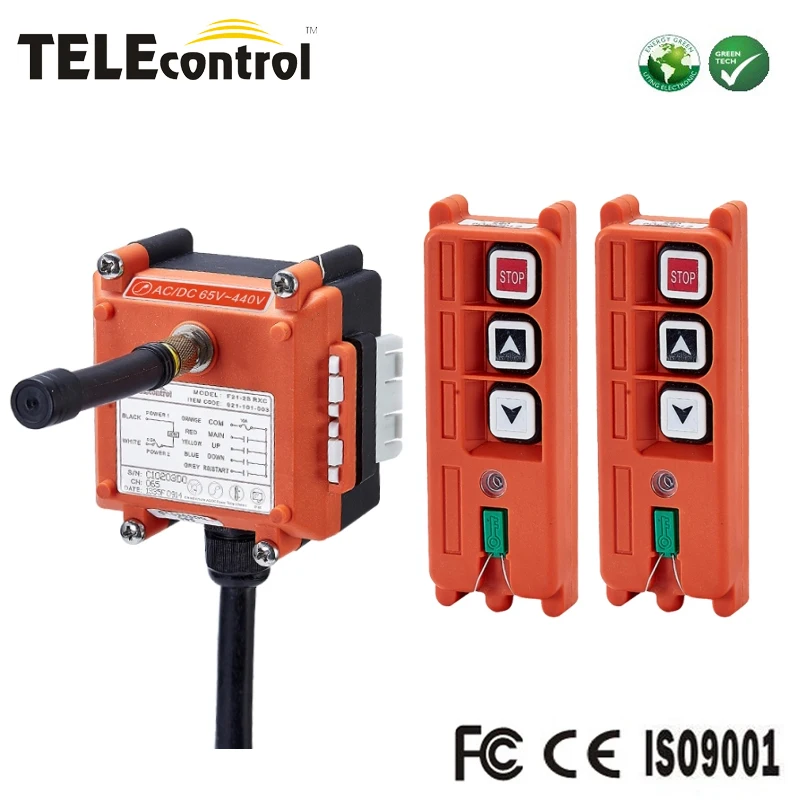 

Telecrane F21-2S 2 Keys single step up down electronic hoist Wireless Industrial Remote Control Transmitter Push Button Switch