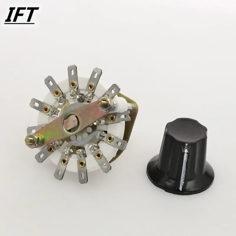 1P11T Band Channel Ceramic Rotary Switch Selector w Handle