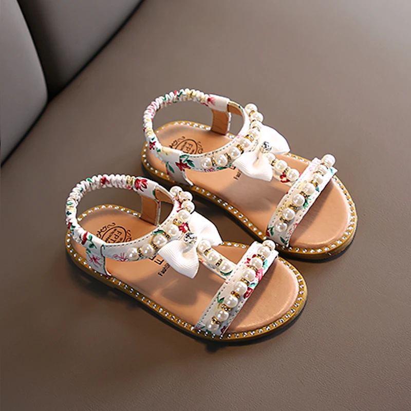 Summer Style Sandals Children Casual Shoes Toddler Kids Girls Beach Sandals Cute Bow Girls Princess Shoes 1-10 Years Sneakers