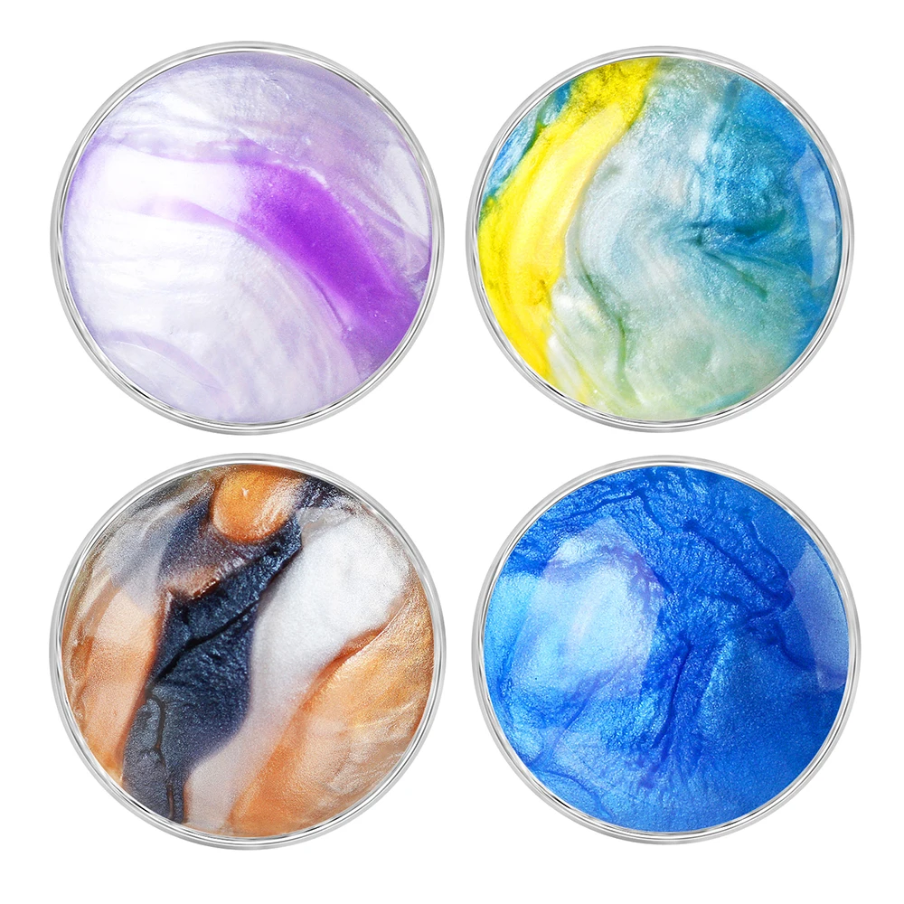 Vocheng Ginger Snap Ocean Collection Jewelry 18mm man made stone 5 Colors Crystal snap Button Charms Vn-2094