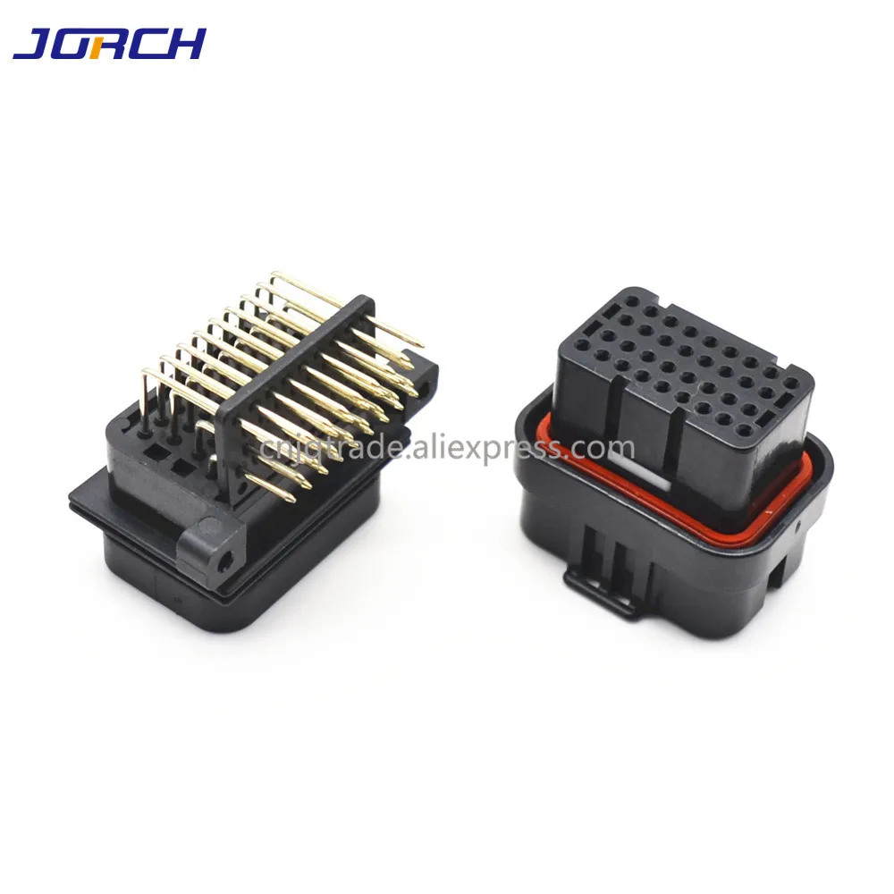 1 zestaw 34-pinowe 4 otwory AMP Super Seal Wtyczki obudowy automatyczne złącze męskie i żeńskie zawiera zaciski 3- 1437290 -9 6437288 -2 — zdjęcie 7