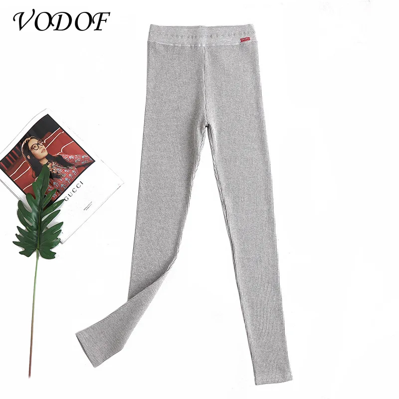 VODOF 2021 Women Leggings  Pants Hight Waist Leggings Women Solid Color Legging Comfortable Keep  Stretchy Legging