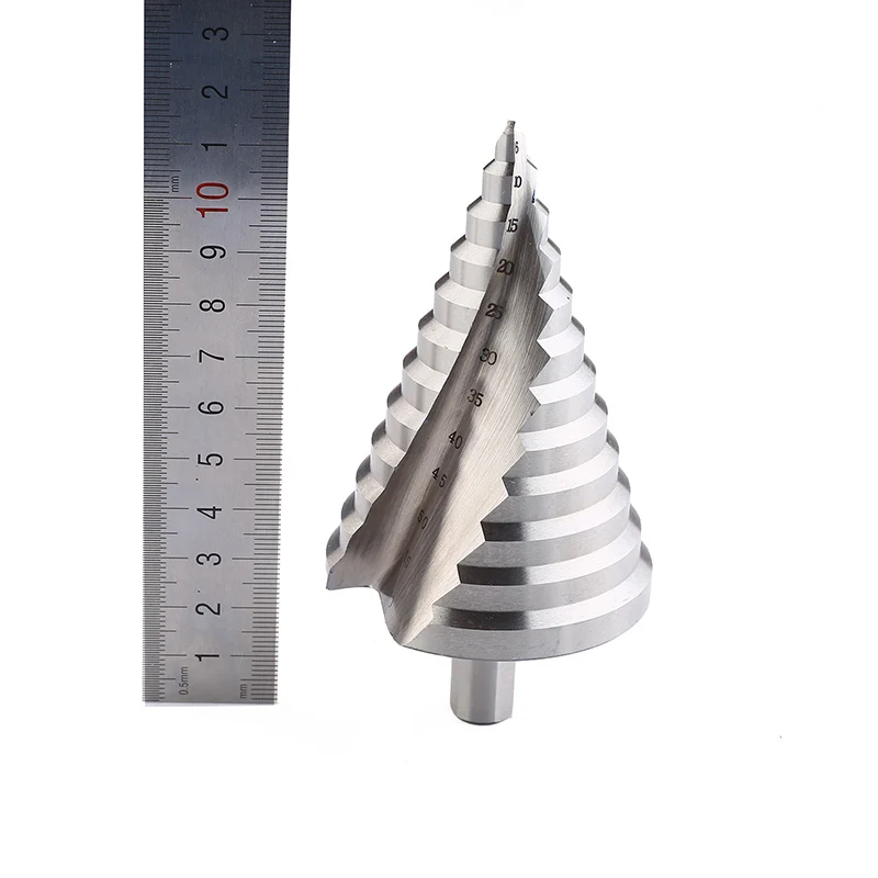 Imagem -04 - Rodada Haste Passo Cone Broca Sulco Espiral Cortador de Furo de Metal de Madeira Hss 660 mm 432 mm 1pc