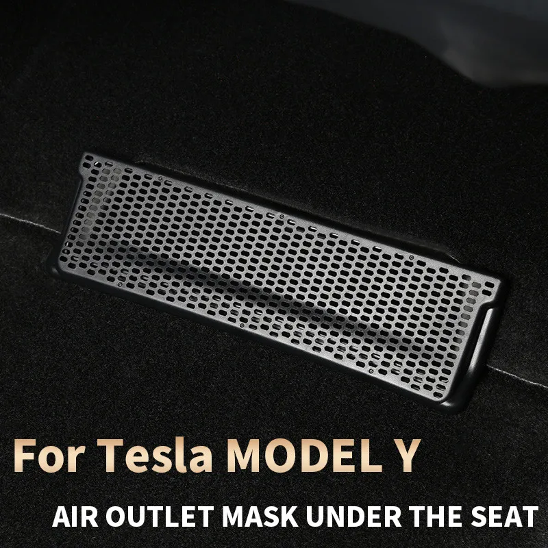 For Tesla Model 3  Model Y Interior Back Air Outlet Vent Cover Anti-Blocking Under Seat Frame Trim Inter Accessories