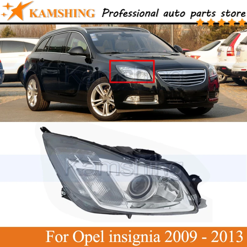 

Kamshing 10PIN Xenon Front bumper headlight head light For Opel insignia 2009 2010 2011 2012 2013 head lamp headlamp