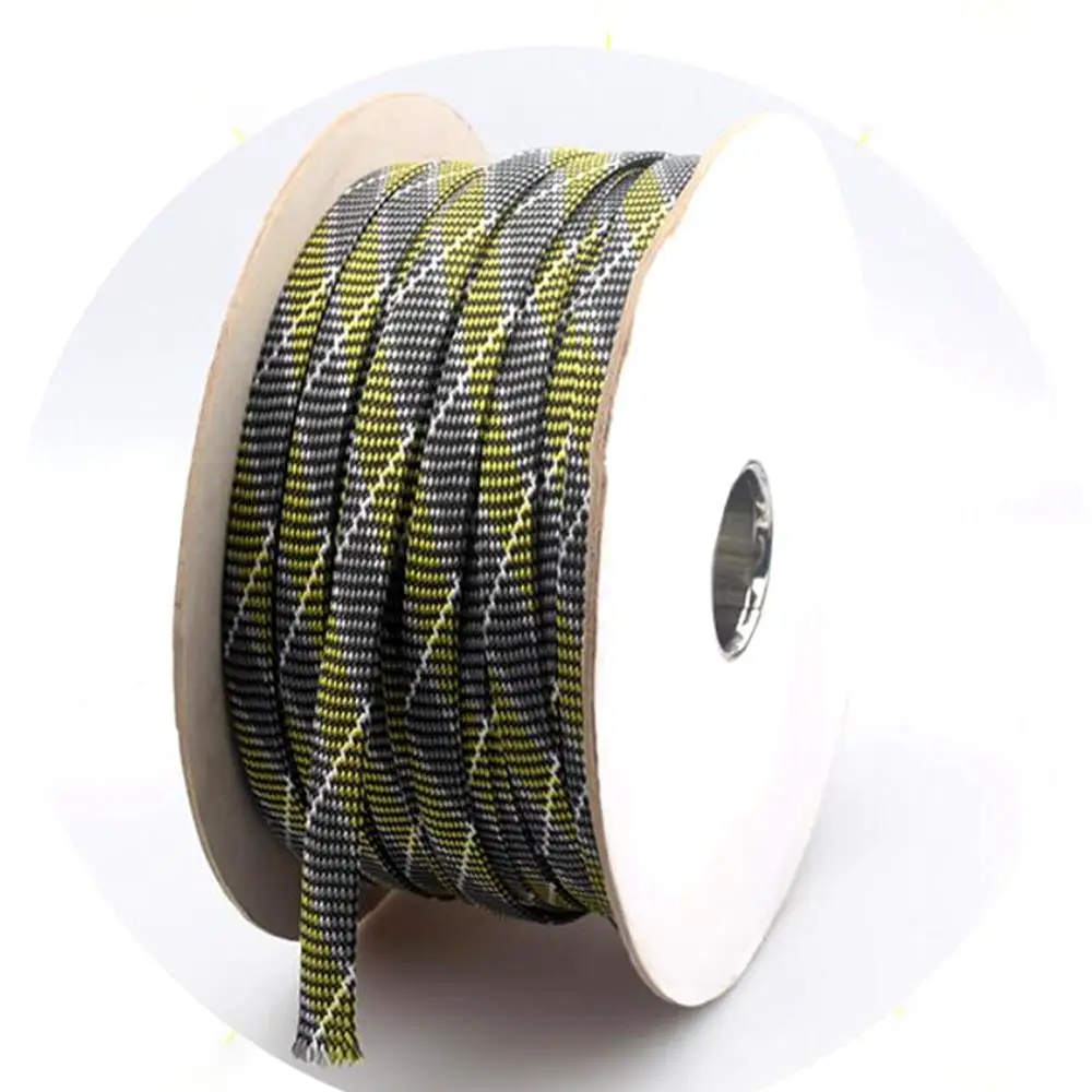 

3 ~ 20MM Audio HIFI Shield Suspension Screen Woven Rayon Nylon Cotton Snakeskin Mesh Knit Braided Cable Sleeve Tube