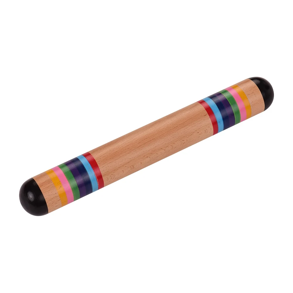 New Wooden Rainstick Rainmaker Rain Shaker Musical Instrument Hight Quality Toy Rainbow Colored for Kids Adults Universal