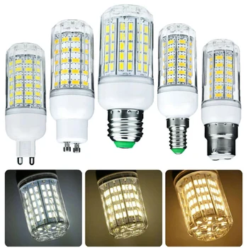 1000 לומן 6W 12W 15W 20W 25W נורות LED לתירס 110V 220V E27 B22 Luce LED E14 G9 GU10 בסיס מסמר נייטרלי לבן נורות 360 Ray