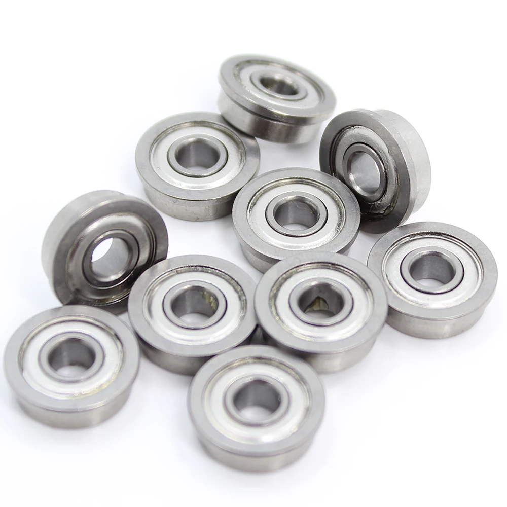 SF695ZZ Flange Bearing 5x13x4 mm 10PCS Double Shielded Stainless Steel Flanged SF695 Z ZZ Ball Bearings SF695Z F695 Z