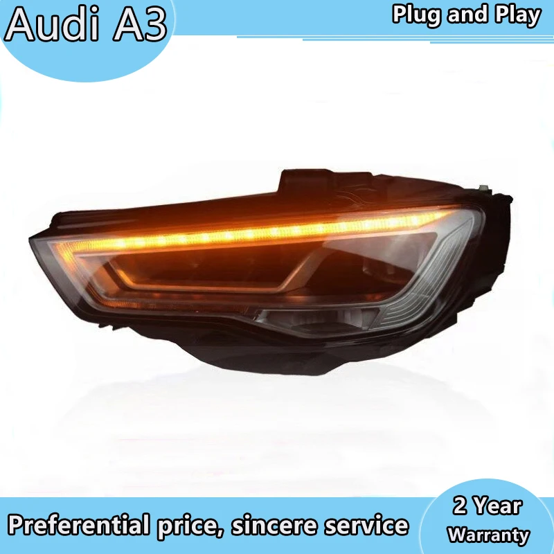 Car Styling Head Lamp for Audi A3 Headlights 2014-2016 S3 Headlight DRL Accessories