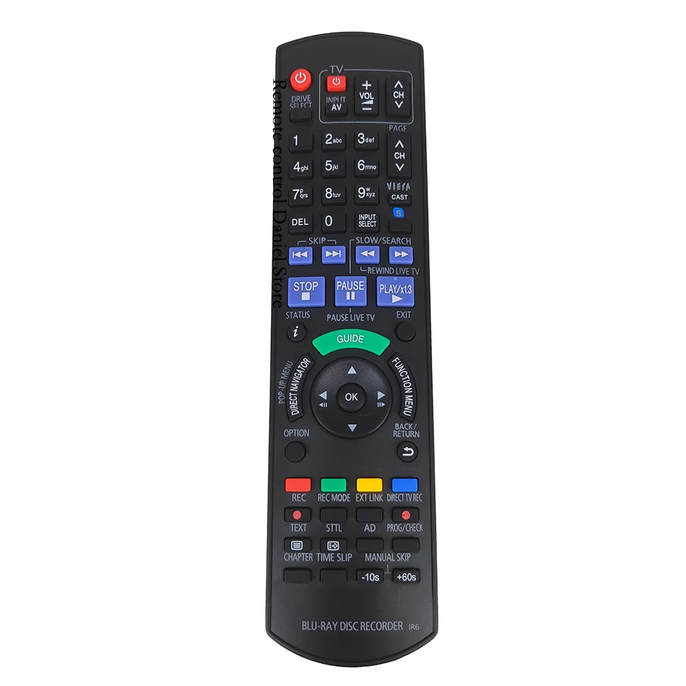 

New Replace N2QAYB000614 For Panasonic Blu-ray DISC RECORDER IR6 Remote Control DMR-BWT700EB DMR-BWT800EB