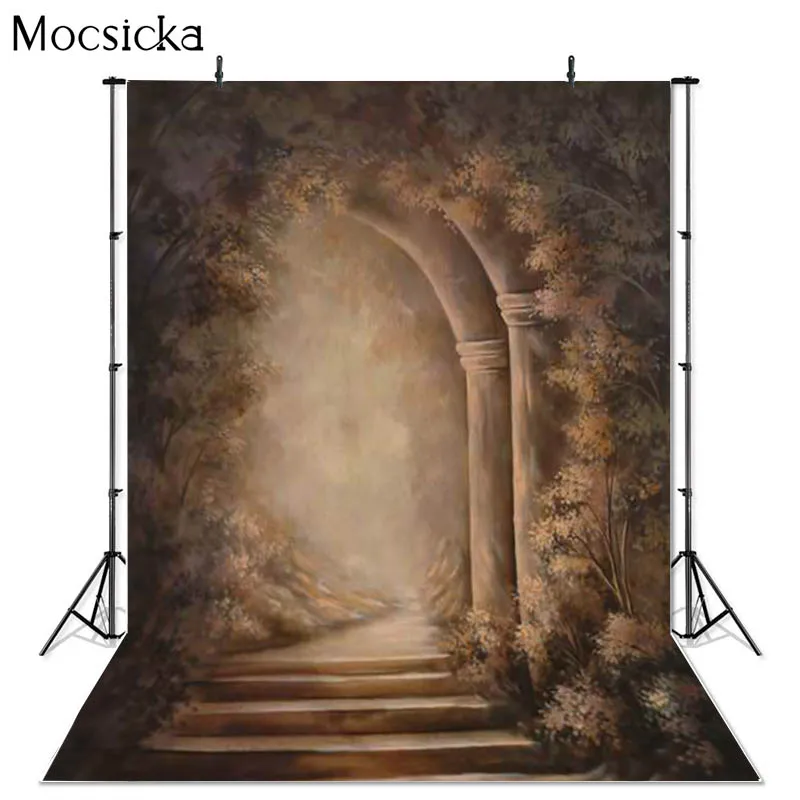 Mocsicka Palace Adult Children Portrait Backdrop Photo Studio Retro Castle Photography Background Wedding Birthday Art Photocall