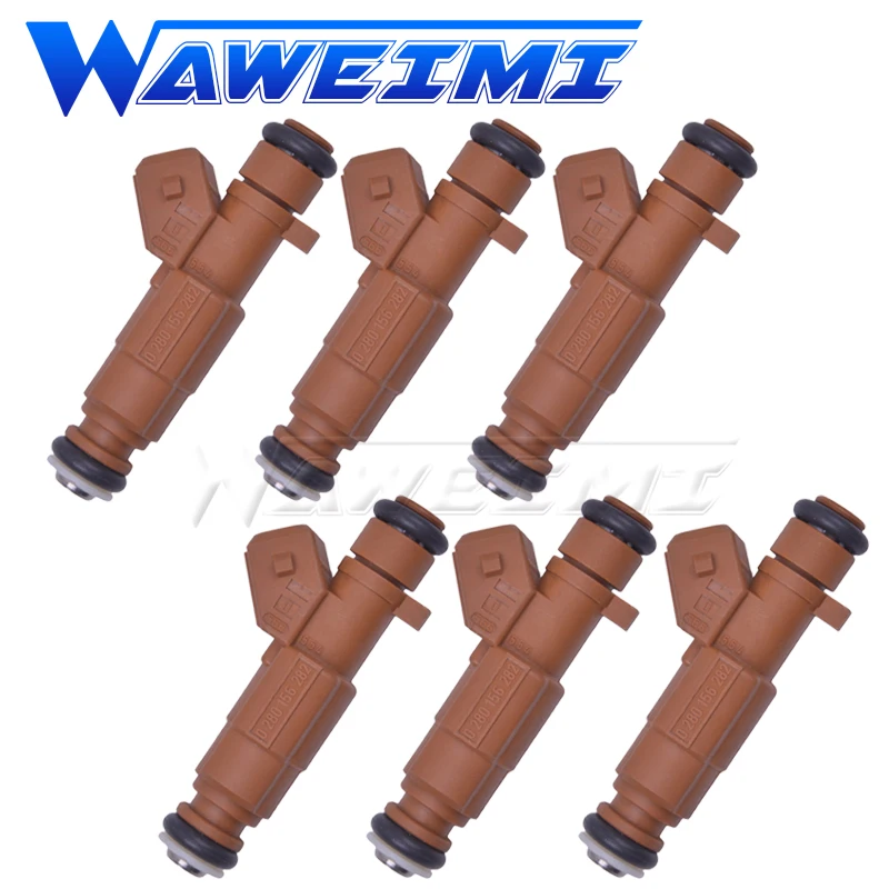 WAWEIMI Brand New 6x Fuel Injector Nozzle 0280156282 For Chevrolet Chery Tiggo A5 Good Perfonrmance Fuel Nozzle